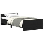 vidaXL Cadre de lit sans matelas chêne noir 90x200cm bois d'ingénierie