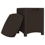 vidaXL Boîte de rangement de jardin 39x39x46 cm Rotin PP Marron
