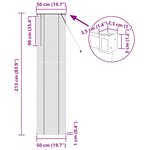 vidaXL Store Vénitien Réglable Marron clair avec motif 213 x 50 cm PVC