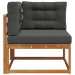 vidaXL Canapé d'angle extérieur Bois d'Acacia Massif Naturel