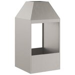 vidaXL Braise Marron 50 x 50 x 100 cm Acier