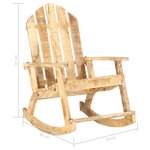 vidaXL Chaise à bascule de jardin Bois de manguier solide
