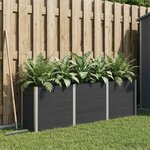 vidaXL Jardinière surélevée Noir 300 x 50 x 91 cm WPC et Aluminium
