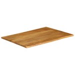 vidaXL Dessus de table 100x80x2 5 cm bord vivant bois massif manguier