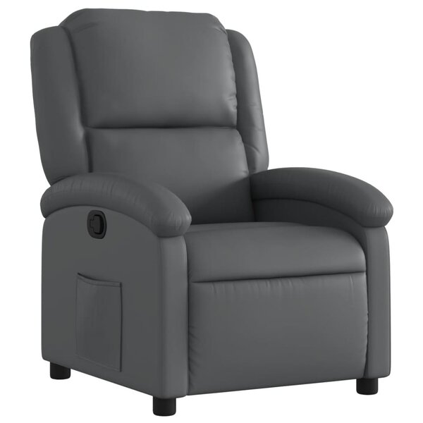 vidaXL Fauteuil inclinable gris similicuir