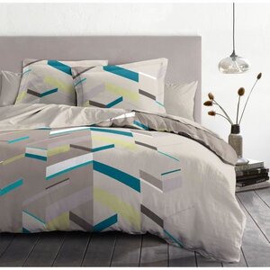 Parure de couette 220 x 240 cm : Housse de couette + 2 taies d'oreiller