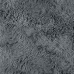 vidaXL Tapis en Fourrure Synthétique de Lapin Anthracite Ø 120 cm