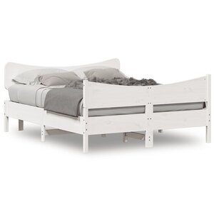vidaXL Cadre de lit sans matelas blanc 160x200 cm bois de pin massif
