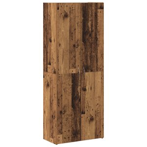 vidaXL Highboard en vieux bois 60 x 32 x 153 cm - fabriqué en bois d'ingénierie.