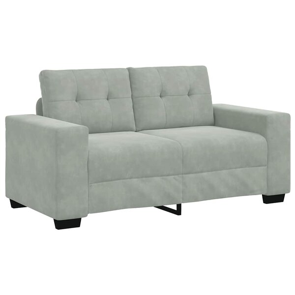 vidaXL Canapé causeuse gris clair 120 cm velours