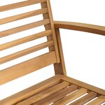 vidaXL Banc de jardin Naturel 110 x 64 x 76.5 cm Bois de teck solide