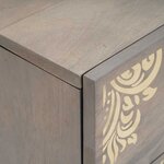 vidaXL Cabinet de chevet avec tiroir 2 Pièces Gris 40 x 33 x 46 cm