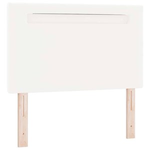 vidaXL Tête de lit LED Blanc 90 cm Cuir synthétique