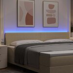 vidaXL Tête de lit LED avec des lumières à LED Vert gris 200 cm tissu