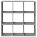 vidaXL Étagère séparatrice de pièce gris béton 102x29x103 5 cm