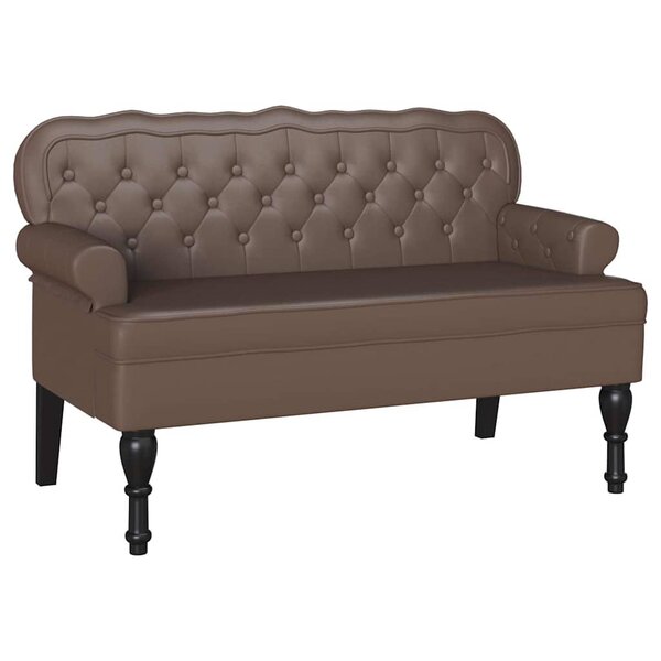 vidaXL Banc Chesterfield Marron 119.5 x 64.5 x 75 cm Cuir synthétique