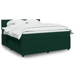 vidaXL Sommier à lattes de lit et matelas Vert foncé 180x200cm Velours