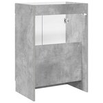 vidaXL Armoire sous évier de salle de bain Gris béton