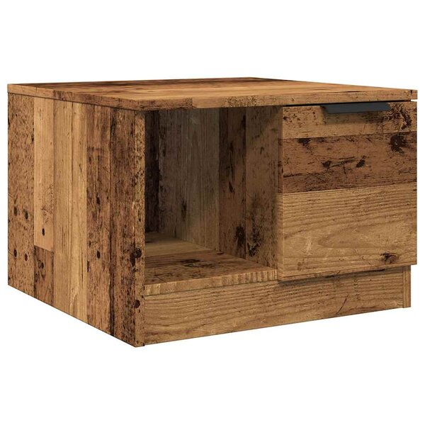 vidaXL Table basse vieux bois 50x50x36 cm bois d'ingénierie