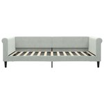 vidaXL Lit de repos sans matelas gris clair 100x200 cm velours