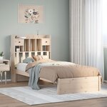 vidaXL Lit bibliothèque sans matelas 100x200 cm bois massif de pin