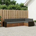 vidaXL Ensemble de canapés d'extérieur 5 pc Naturel et Anthracite