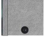 vidaXL Armoire de salle de bain à miroir LED Gris béton 89x14x62 cm