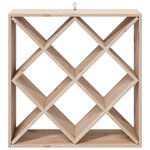 vidaXL Étagère à vin 2 Pièces Naturel 62 x 25 x 62 cm Pin massif