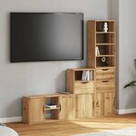 vidaXL Meubles TV 4 Pièces avec rangement ODDA bois de pin massif