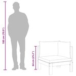 vidaXL Canapé d'angle de jardin avec coussins bois massif d'acacia