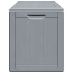 vidaXL Boîte de rangement de jardin 180 L Gris PP aspect bois