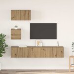 vidaXL Ensemble meuble TV 3 Pièces Chêne artisanal Bois d'ingénierie