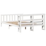 vidaXL Cadre de lit sans matelas blanc 120x200 cm bois de pin massif