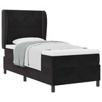 vidaXL Lit à ressorts avec matelas Noir 200 x 80 cm Velours