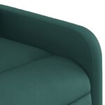 vidaXL Fauteuil de massage inclinable électrique Vert foncé Tissu