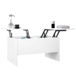 vidaXL Table basse blanc 80x50x42 5 cm bois d'ingénierie
