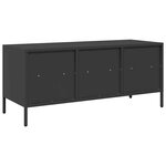 vidaXL Meuble TV noir 101 5x39x43 5 cm acier laminé à froid