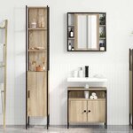 vidaXL Ensemble de mobilier de salle de bain 3 Pièces Chêne sonoma