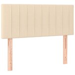 vidaXL Sommier à lattes de lit avec matelas crème 120x190 cm tissu