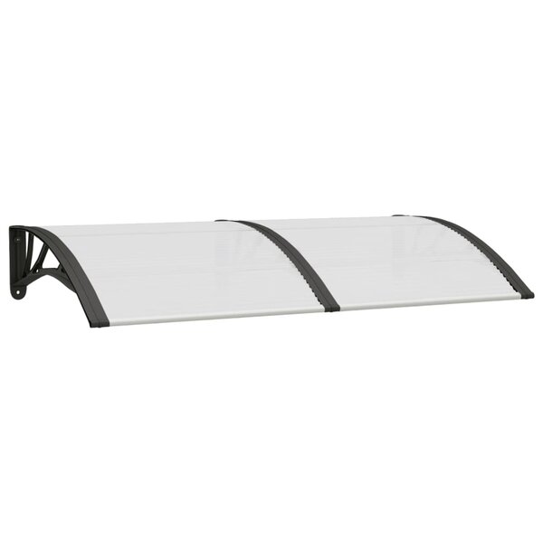 vidaXL Auvent de porte Noir et transparent 150x80 cm Polycarbonate