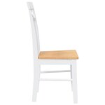 vidaXL Chaises à manger 2 Pièces blanc bois massif caoutchouc