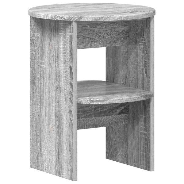 vidaXL Meuble d'appoint Gris Sonoma Ø40 x 50 cm Bois d’ingénierie