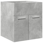 vidaXL Ensemble de meubles de salle de bain 4 Pièces gris béton