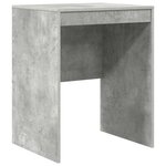 vidaXL Bureau avec rangement gris béton en bois d'ingénierie