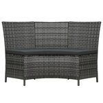 vidaXL Ensemble à manger d'extérieur 7 Pièces avec coussins rotin Gris