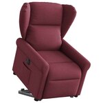 vidaXL Fauteuil inclinable électrique rouge bordeaux tissu