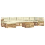 vidaXL Ensemble de canapés d'extérieur 8 pc Blanc et crème Polyester