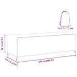 vidaXL Housse pour mobilier d'extérieur Noir 270 x 110 x 70 cm 420D