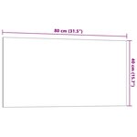 vidaXL Tableau noir magnétique mural Noir 80x40 cm Verre trempé