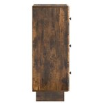 vidaXL Armoire à tiroirs Chêne fumé 33 x 34 5 x 90 cm